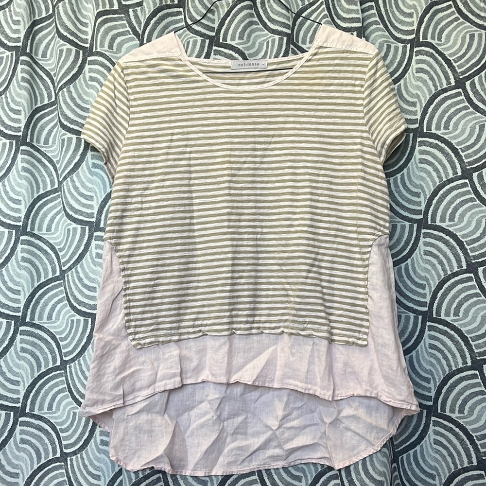 Striped detail top